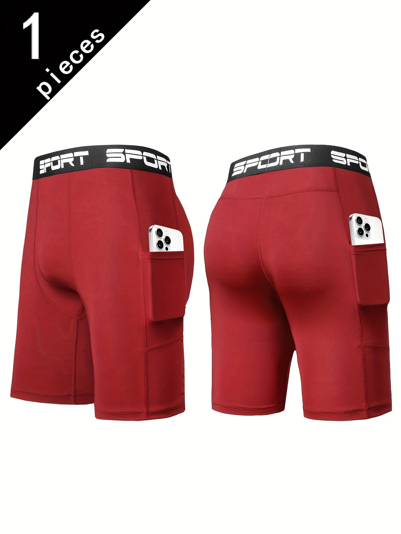 Męskie Kompresyjne Spodenki Rowerowe i Fitness z Kieszeniami