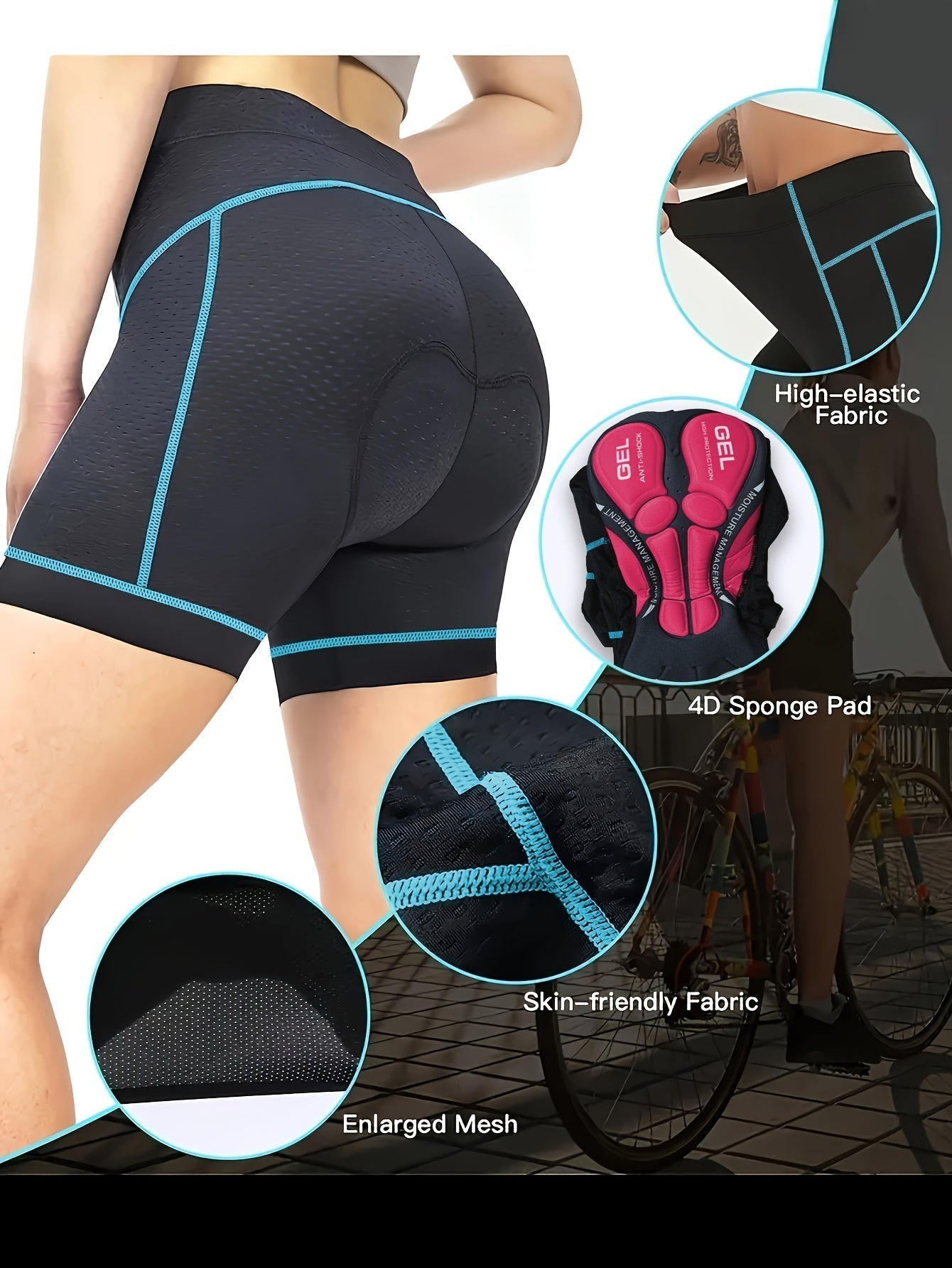 Spodenki Damskie do Roweru i Jogi z Wysokim Stanem