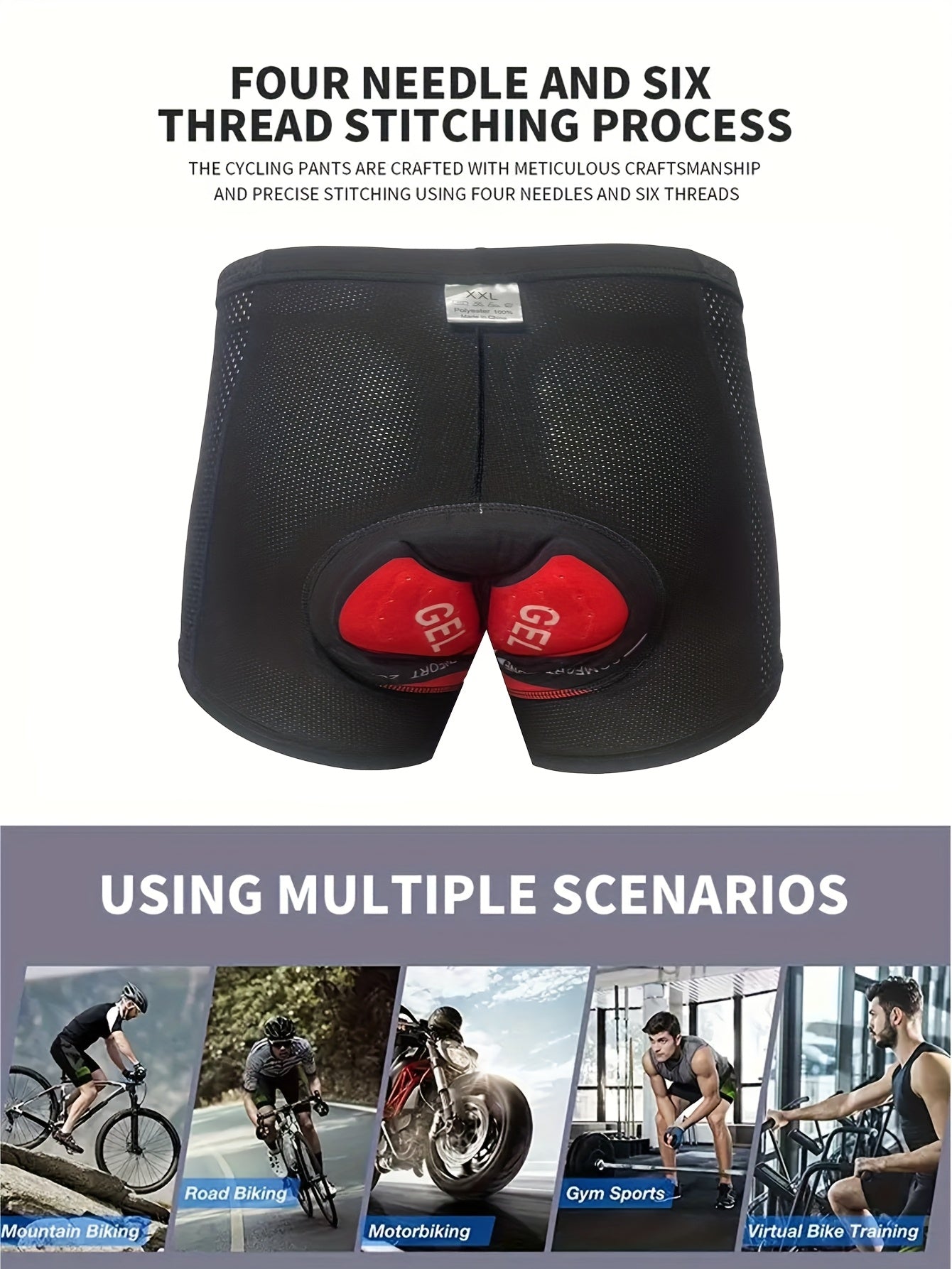 Rowery Szorty z Żelowym Wypełnieniem