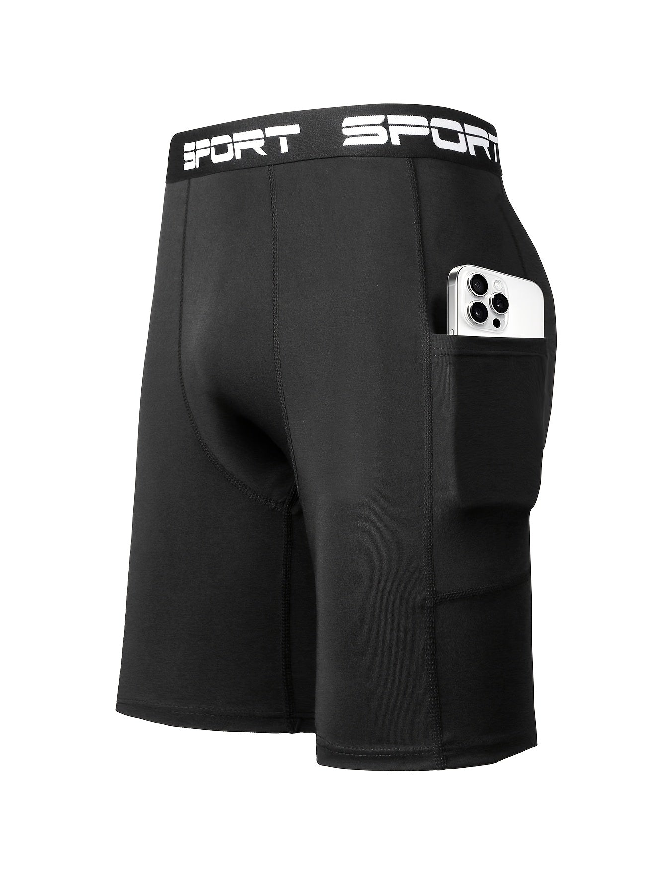 Męskie Kompresyjne Spodenki Rowerowe i Fitness z Kieszeniami