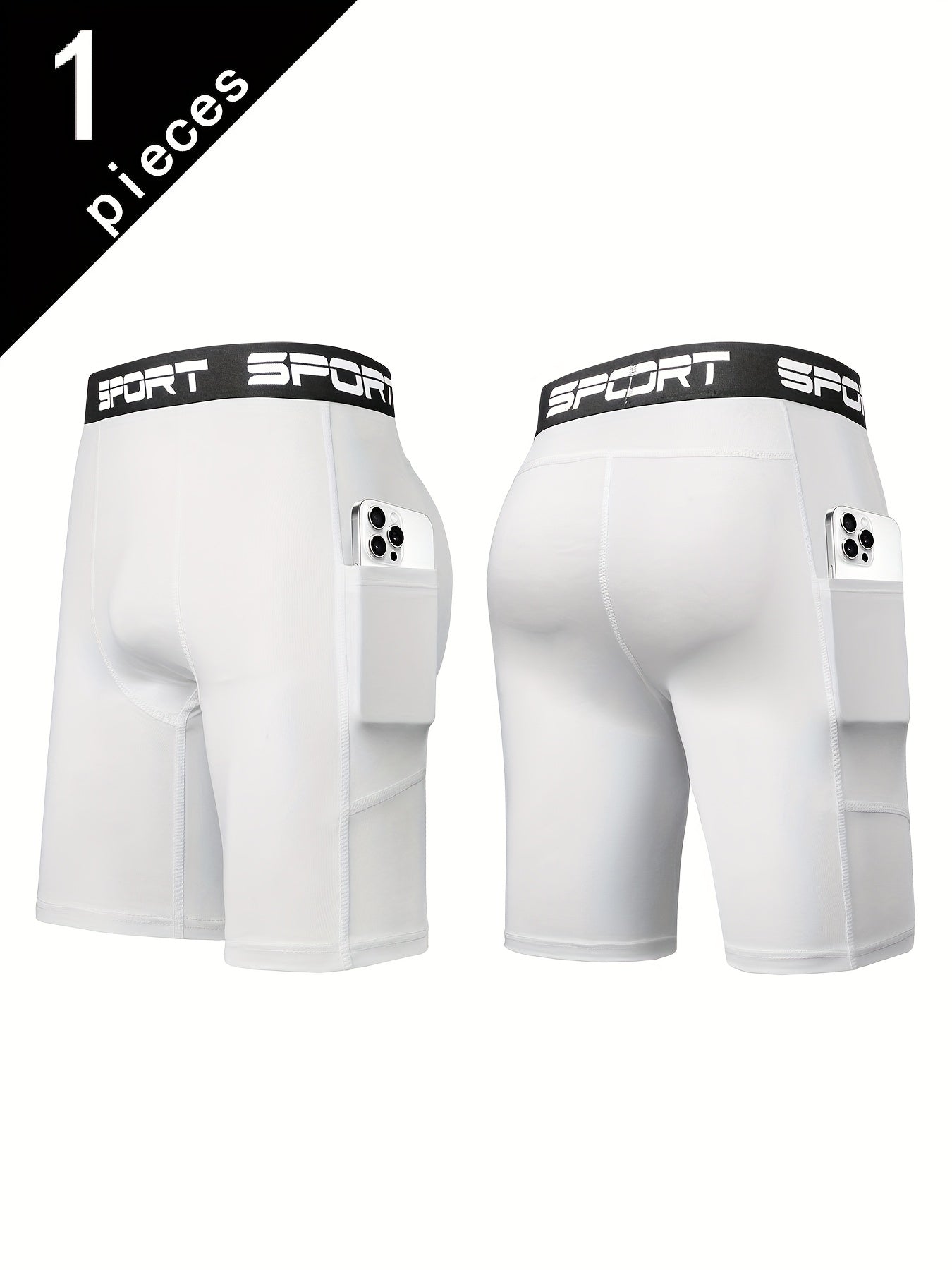 Męskie Kompresyjne Spodenki Rowerowe i Fitness z Kieszeniami