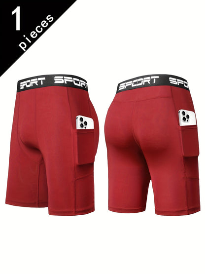 Męskie Kompresyjne Spodenki Rowerowe i Fitness z Kieszeniami