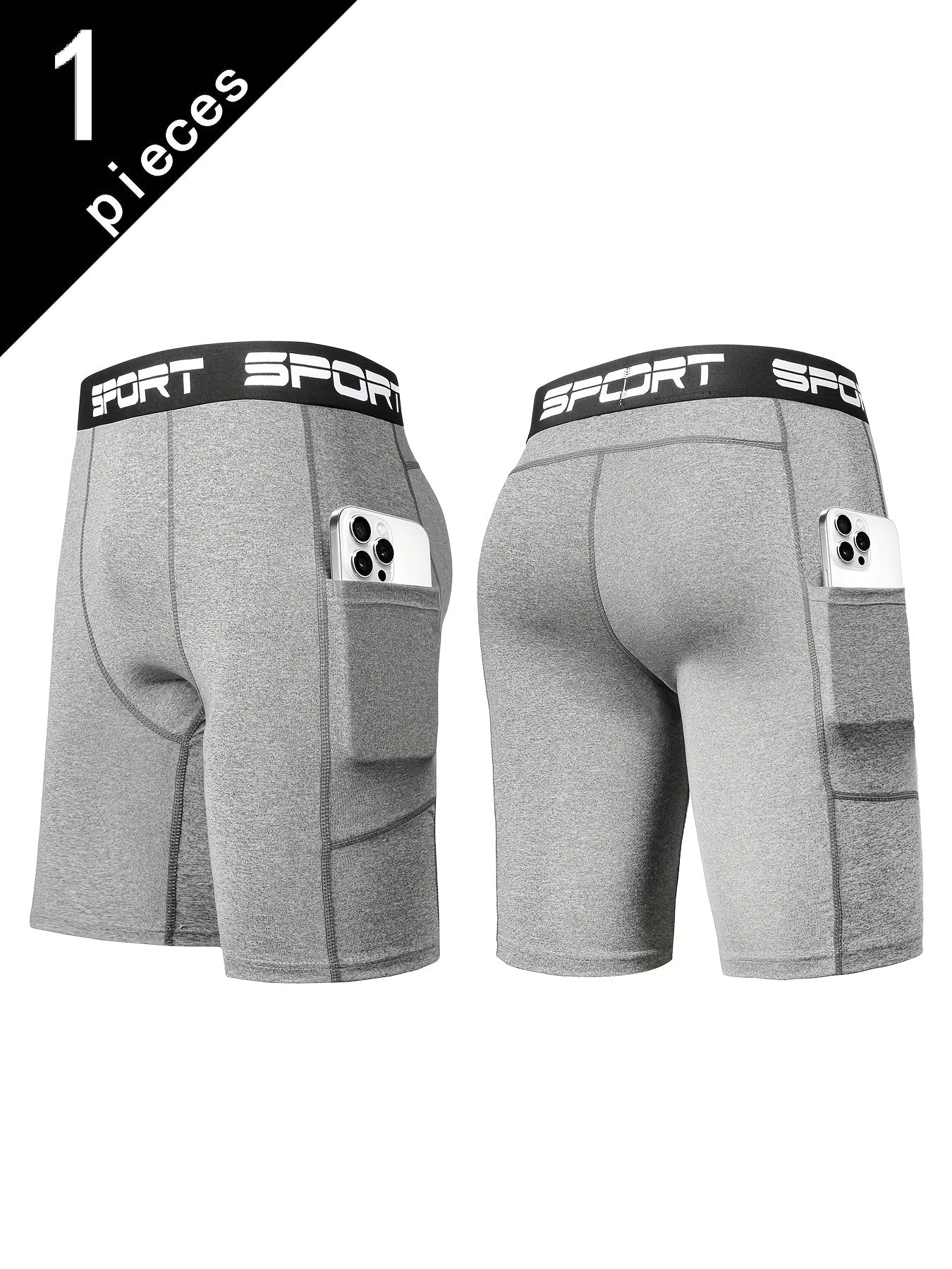 Męskie Kompresyjne Spodenki Rowerowe i Fitness z Kieszeniami