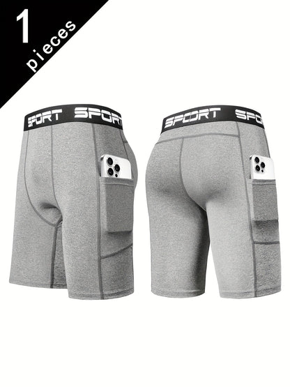 Męskie Kompresyjne Spodenki Rowerowe i Fitness z Kieszeniami