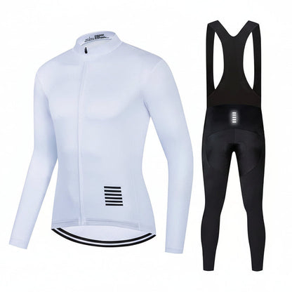 Profesjonalny Zestaw Rowerowy w Neutralnych Kolorach z Długim Rękawem