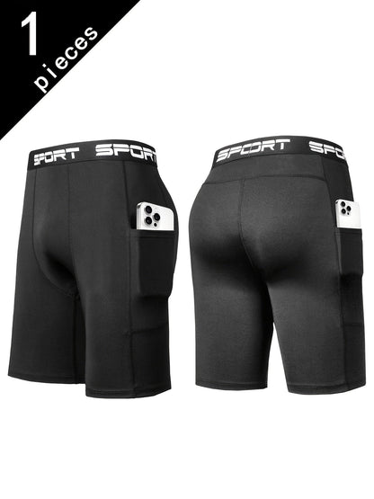 Męskie Kompresyjne Spodenki Rowerowe i Fitness z Kieszeniami