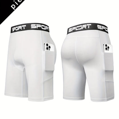 Męskie Kompresyjne Spodenki Rowerowe i Fitness z Kieszeniami