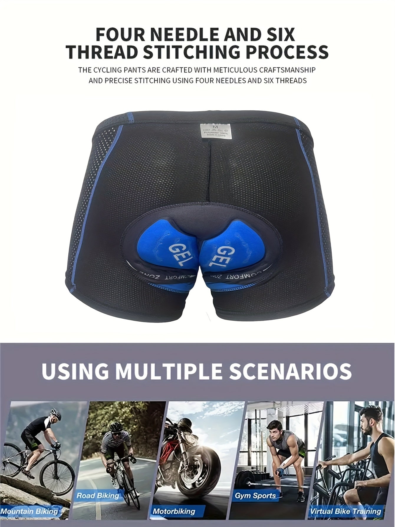 Rowery Szorty z Żelowym Wypełnieniem