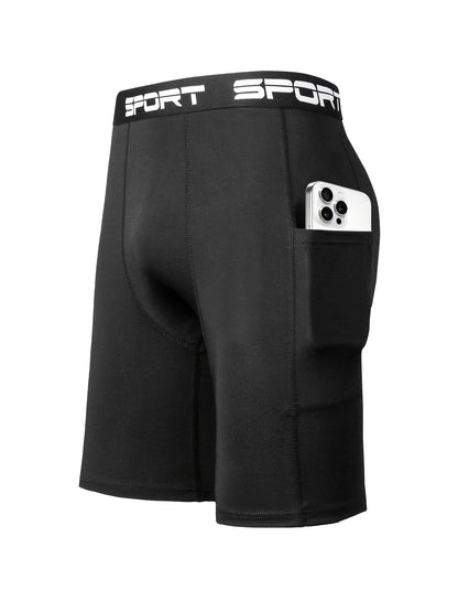 Męskie Kompresyjne Spodenki Rowerowe i Fitness z Kieszeniami