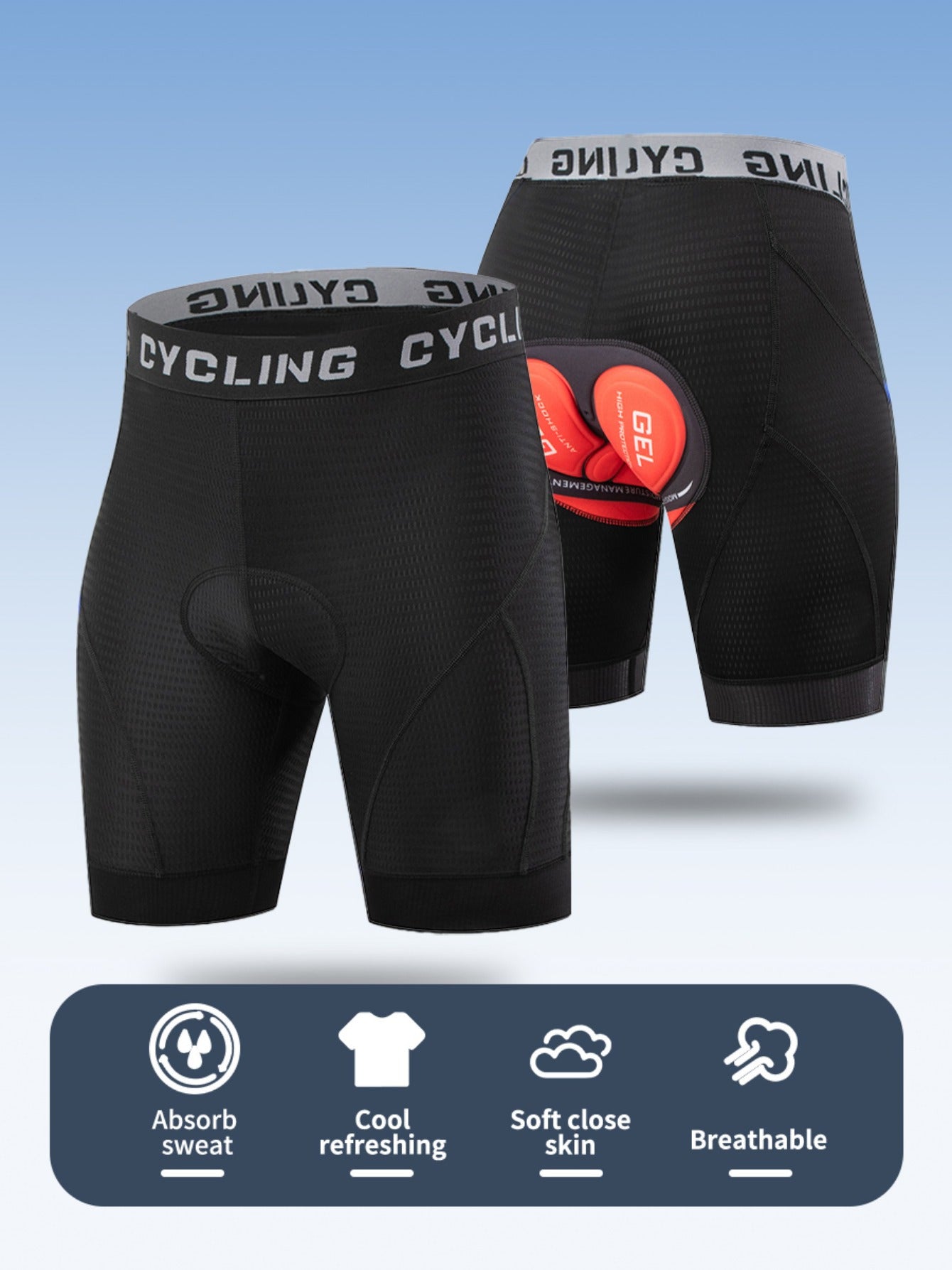 Spodenki rowerowe z wyściółką 3D (bez spodenek wewnętrznych)