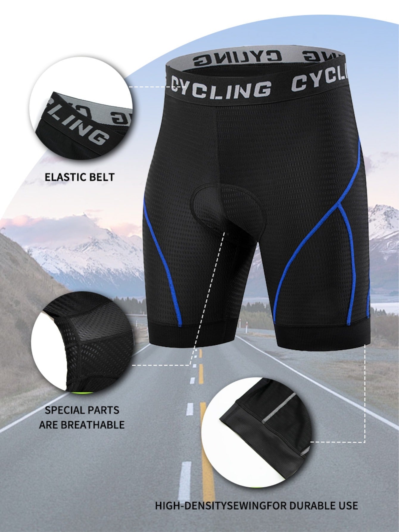 Spodenki rowerowe z wyściółką 3D (bez spodenek wewnętrznych)