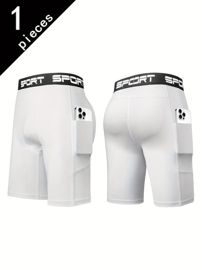 Męskie Kompresyjne Spodenki Rowerowe i Fitness z Kieszeniami